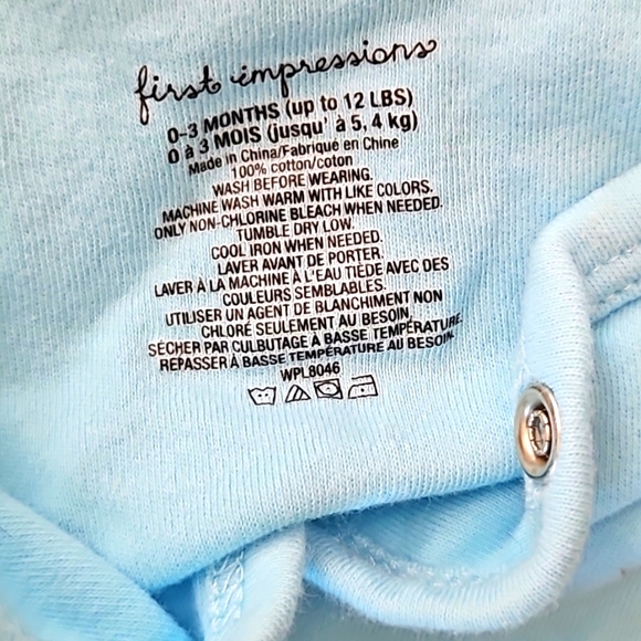 BUNDLE 0-3 month cardigans baby blue and yellow snap front - Picture 4 of 4